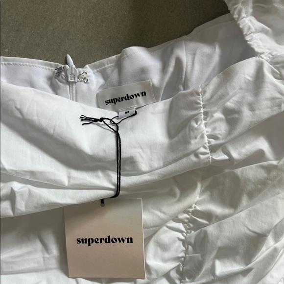 Superdown White Ruched Mini Dress - Picture 3 of 3